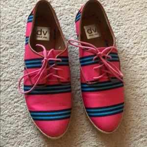 DOLCE VITA women’s pink/blue striped canvas shoes